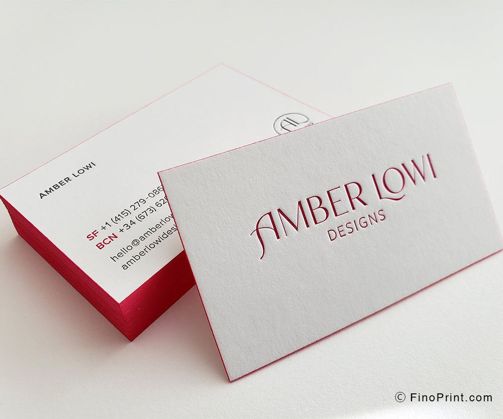 Amber Lowi Designs Letterpress business cards
