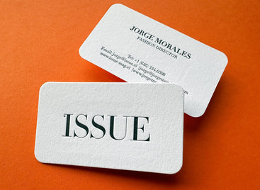 Premium Letterpress Business Cards with Die-Cut Rounded Corners Premium Letterpress Business Cards with Die-Cut Rounded Corners