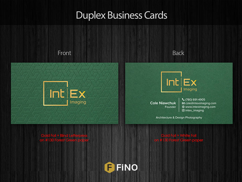 Duplex Business Cards