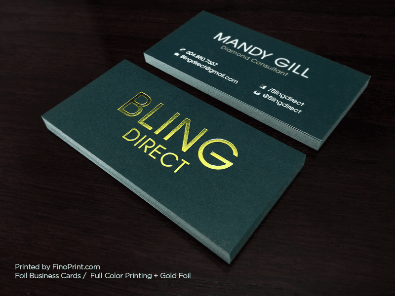 Foil Business Cards, Foil Stamping, Gold Foil