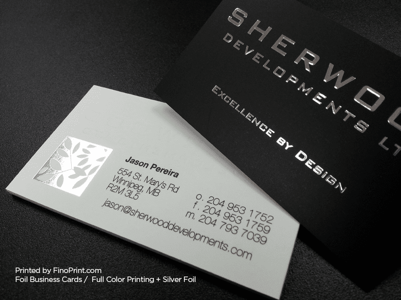 Foil Business Cards, Foil Stamping, Silver Foil