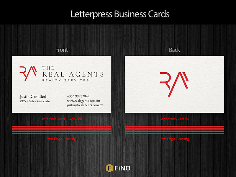 Letterpress Business Card design