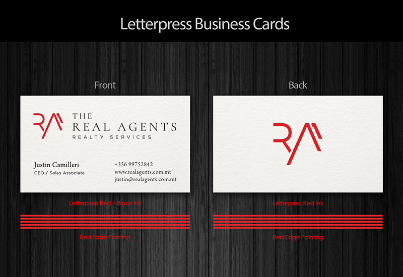 Letterpress Business Card design