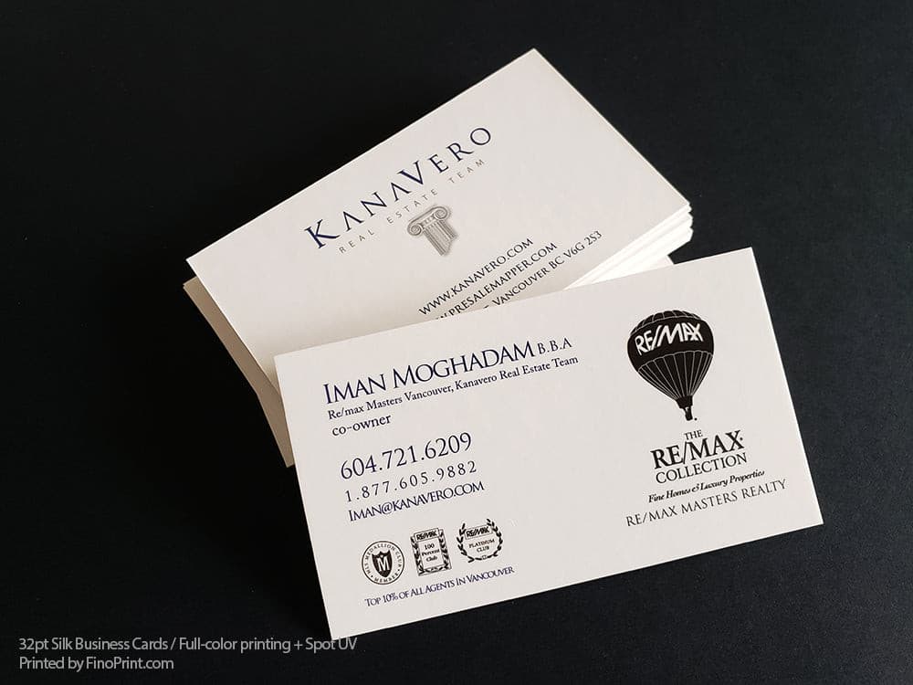 32pt Silk Business Cards