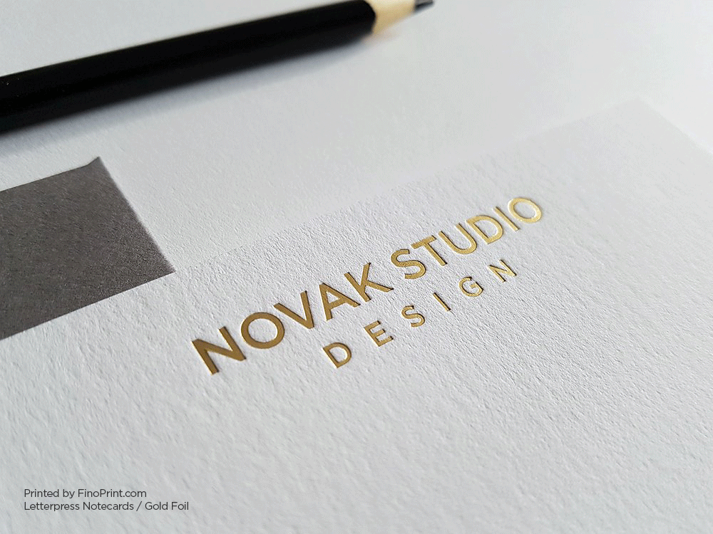 Letterpress Notecard, gold foil Notecard, Letterpress