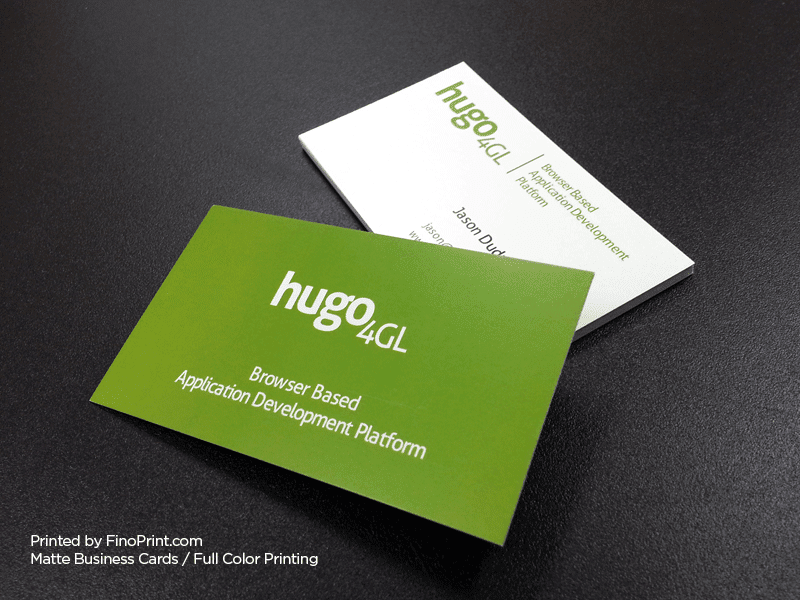 Matte Business Cards, Full-Color Printing, 16pt Paper