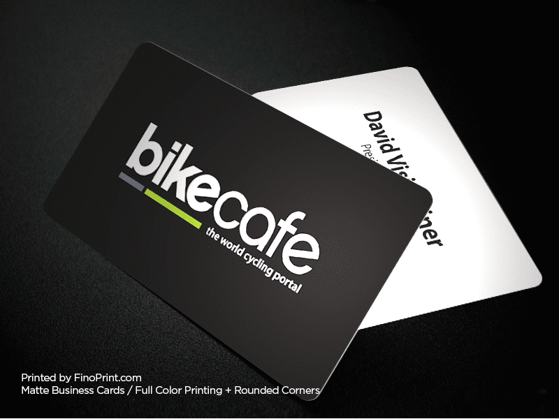 Matte Business Cards, Full-Color Printing, Rounded Corner, 16pt Paper