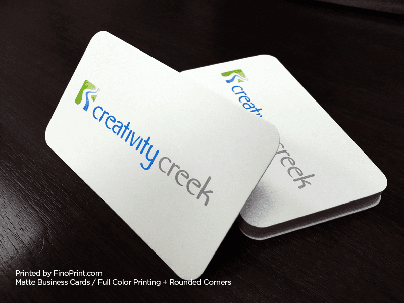 Matte Business Cards, Full-Color Printing, Rounded Corner, 16pt Paper