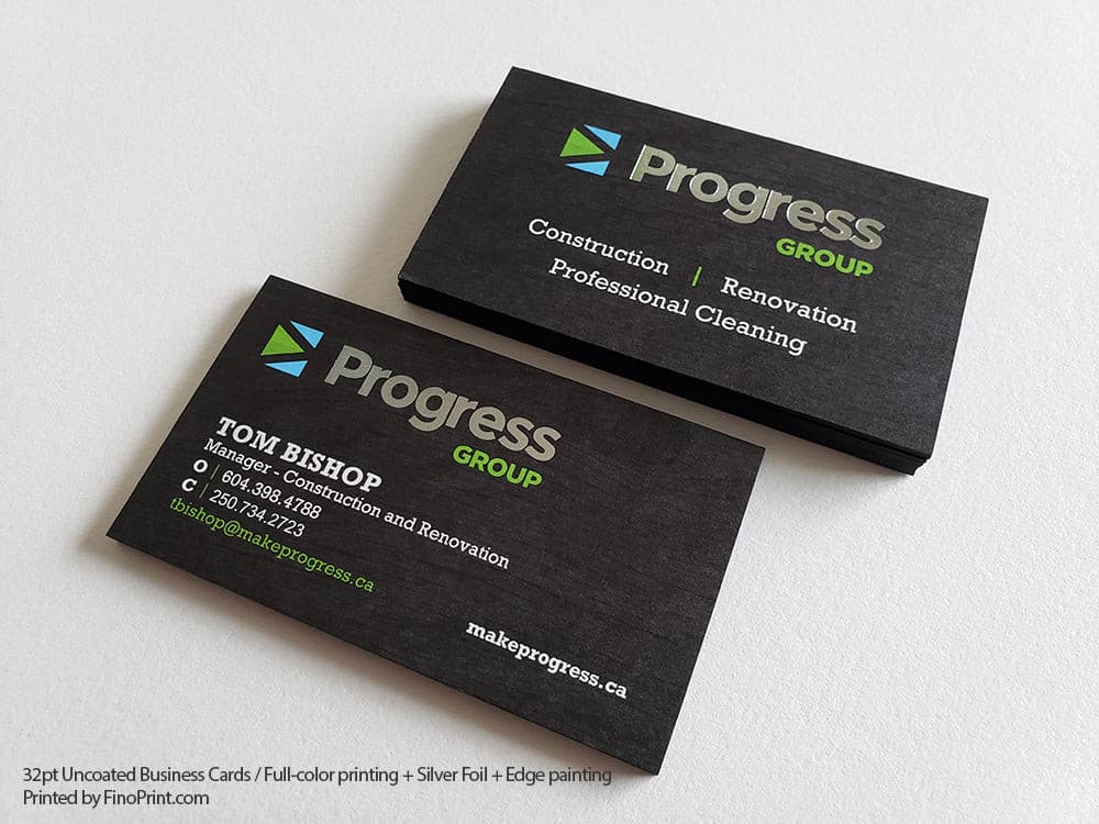 32pt Uncoated Business Cards.