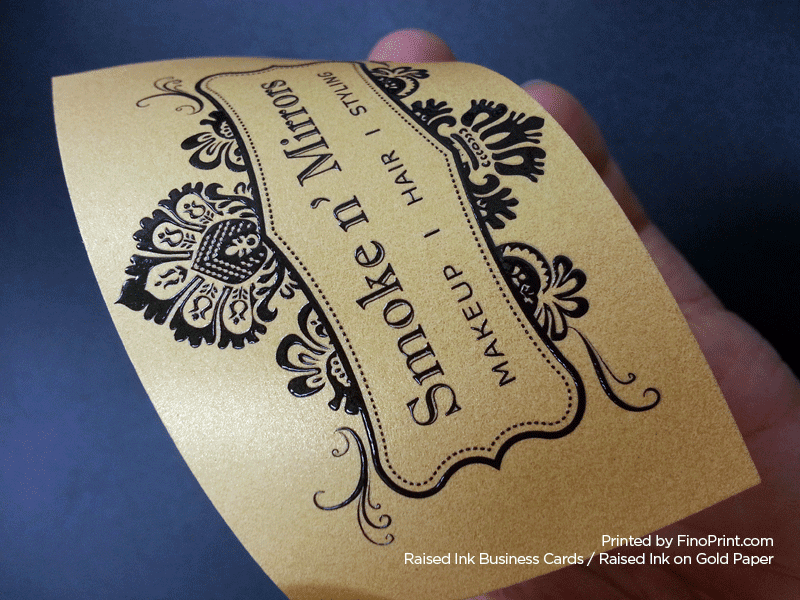 Raised Ink Business Cards, Full-color Printing, 16pt, Thermography