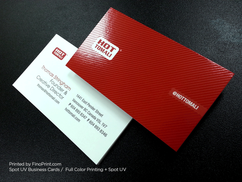 Spot UV Business Cards, Full Color Printing