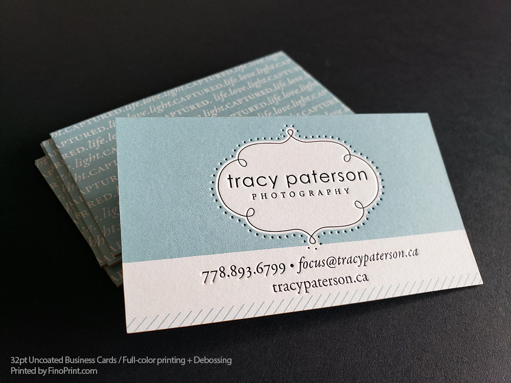 32pt Uncoated Business Cards.