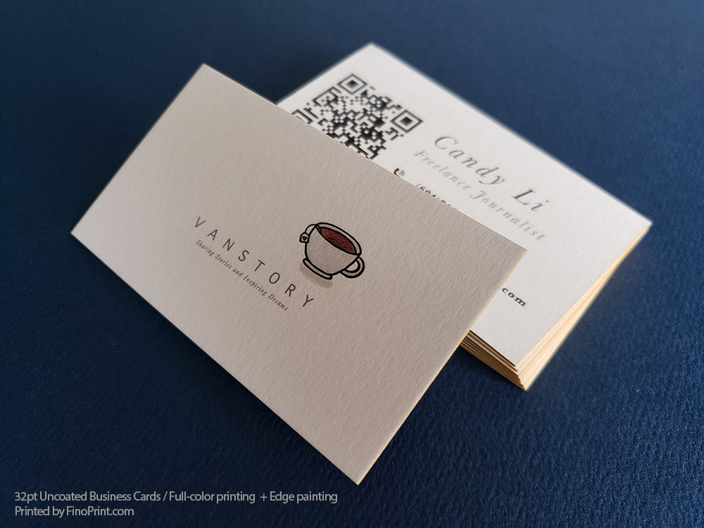 32pt Uncoated Business Cards.