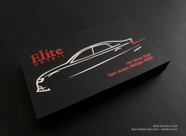 Elite Detail - Black Business Card