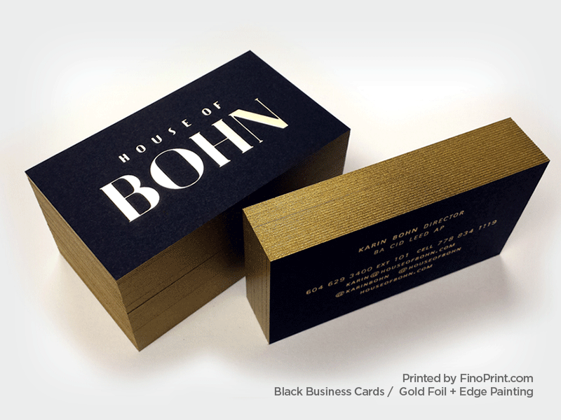 black business card visiting card foiling & emboss business card paper  business card at Rs 52/piece in Midnapore