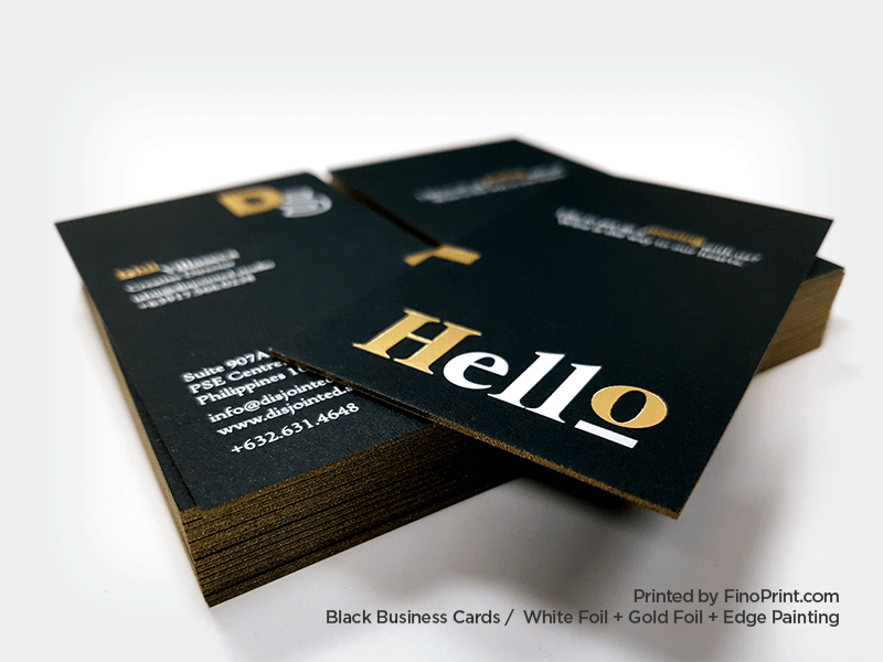 black business card visiting card foiling & emboss business card paper  business card at Rs 52/piece in Midnapore