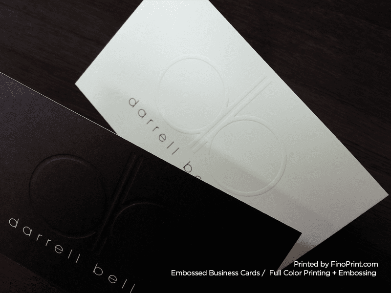 Embossed Business Cards, Full color Printing, Embossing