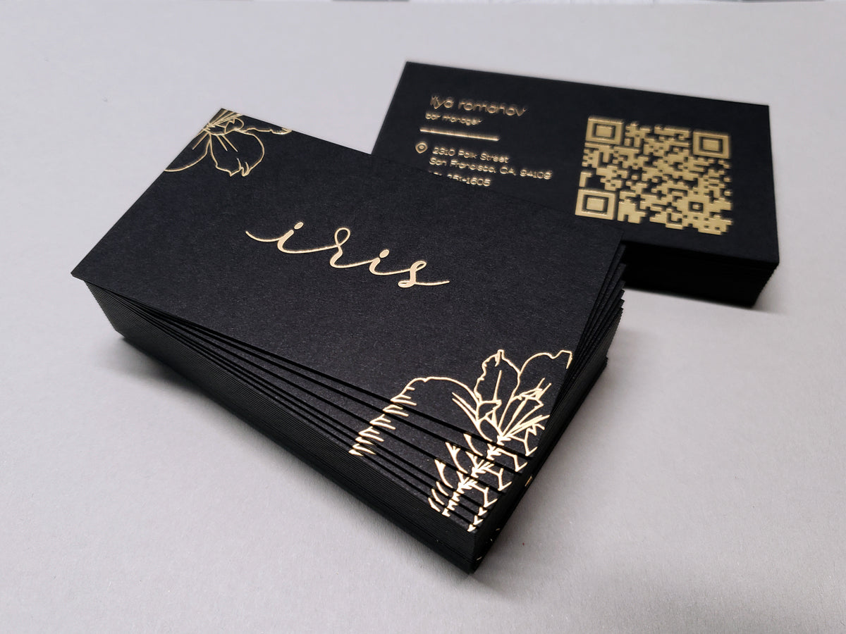 Black Foil Luxury Cards with Pantone Match
