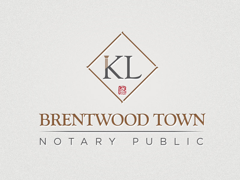 Fino Print-Logo Design-KL Brentwood Town Notary Public