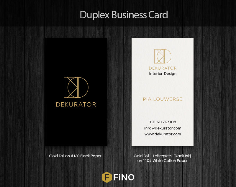Duplex Business Cards