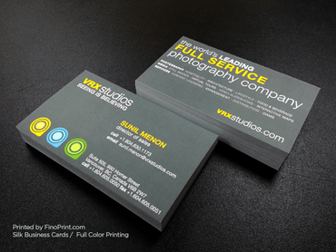 Silk Business Cards, Full color Printing, 16pt Silk Paper