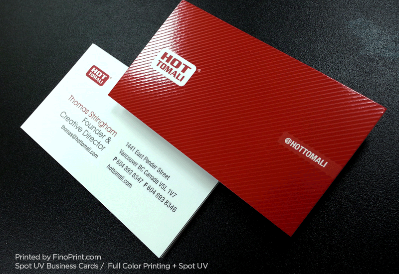 Spot UV Business Cards, Full Color Printing