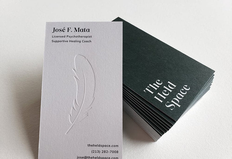 32pt Uncoated Business Cards.
